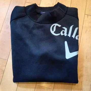 Callaway 블랙 모크넥 긴팔 셔츠