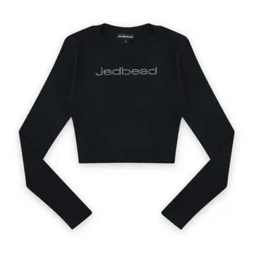 Jedbead 긴팔 상의 블랙 미니 기장 한국