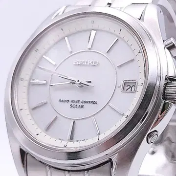 SEIKO 세이코 7B22-0BC0 솔라 전파 손목시계 실버