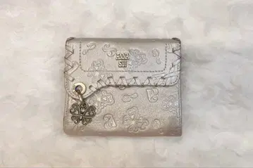 ANNA SUI 3단 폴더형 지갑 샴페인 핑크 가마구치