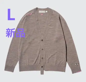 택 포함 새상품 완판 ANYA HINDMARCH 가디건 L 브라운