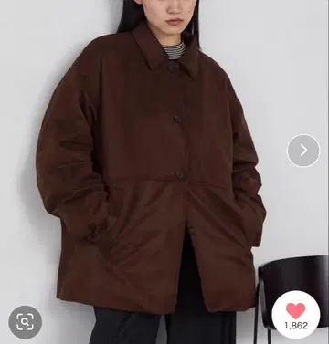 forksy. 빈티지 스타일 충전솜 카라 부착 카 코트