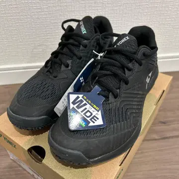 YONEX 블랙 테니스화 와이드 23.5cm