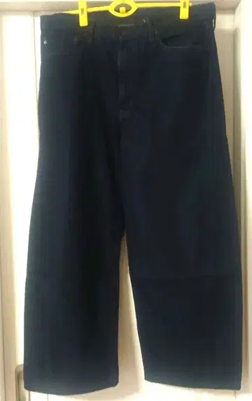 다크 블루 와이드 레그 데님 34인치