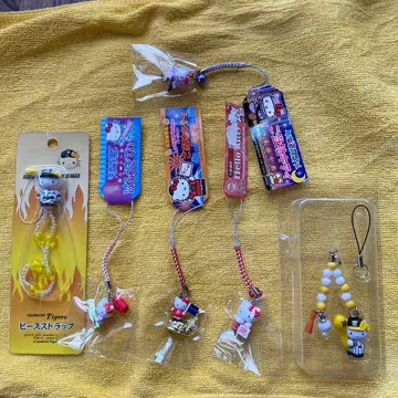 한신 타이거즈 헬로키티 비즈 스트랩 6개 세트
