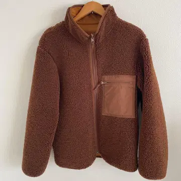 UNIQLOU 플리스 자켓 지퍼 포켓 부착