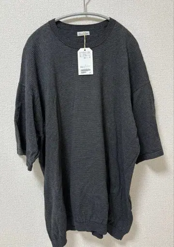 스티븐 앨런 코튼/헴프 보더 크루넥 니트