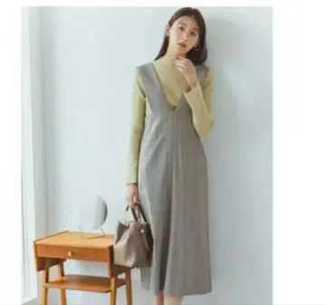 내추럴 뷰티 베이직 와이드 스트랩 점프 스커트