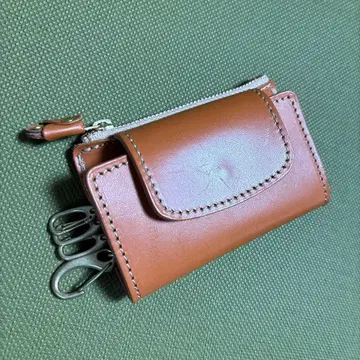 포르코 로쏘 가죽 지퍼 키케이스