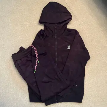 [로고 포함] Psycho Bunny 블랙 저지 세트 M