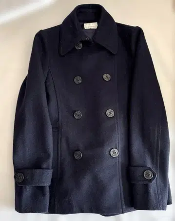 EGOIST 에고이스트 블랙 더블 브레스트 피 코트 사이즈 1 ( M )