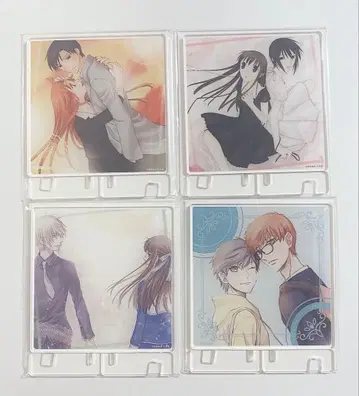 후르츠 바스켓 아크릴 코스터 4종 세트