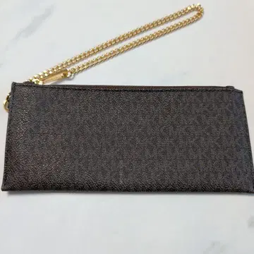 새상품 다크 브라운 장지갑 골드 체인 포함