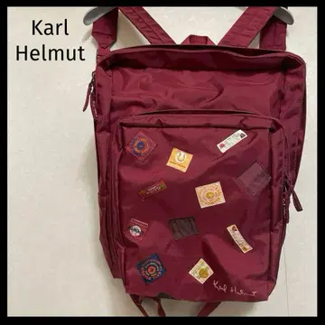 칼 헬무트 백팩 와인 레드 패치워크