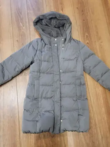 globe 후드 부착 롱 다운 자켓