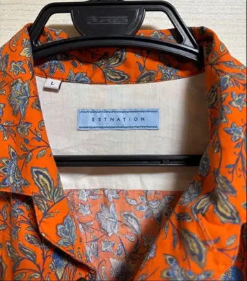ESTNATION 화려한 꽃무늬 셔츠