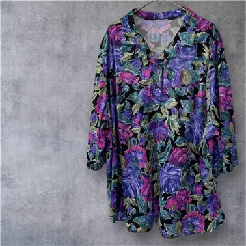 새상품급 한정판 꽃무늬 반팔 셔츠 루즈핏