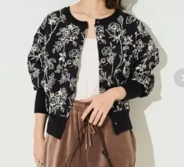 FREAKSSTORE 뉴앙스 보타니컬 자카드 2way 니트