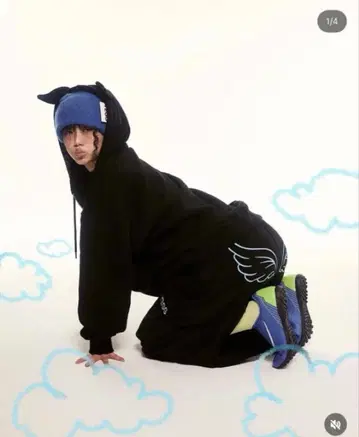 YEGG 후드티 셋업 ZIP 후드티 블랙