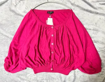 질스튜어트 판초형 니트 가디건 긴팔 핑크