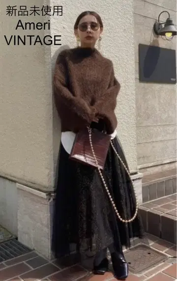 미사용 Ameri CURTAIN LACE TULLE SKIRT