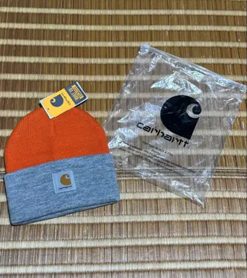 새상품 Carhartt 칼하트 니트 모자 비니 오렌지
