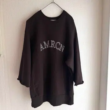 새상품급 아메리카나 맨투맨 브라운 프리 사이즈