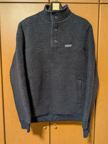 Patagonia 시어링 풀오버 플리스 네이비