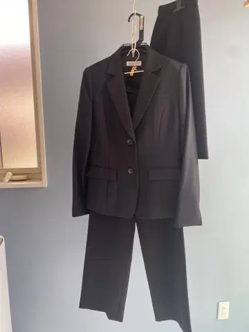 블랙 스트라이프 팬츠, 스커트 3종 세트 수트 상하의 세트