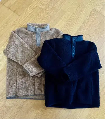 유니클로 화이트 마운티니어링 플리스 2장 일괄