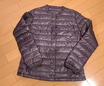 무인양품 다운 재킷 M 사이즈 그레이 유니클로 노카라