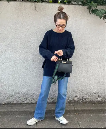 framework 꽈배기 래글런 풀오버 니트