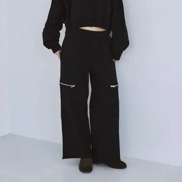 searoomlynn 헤비 스웨트 사이드 집 컷 팬츠