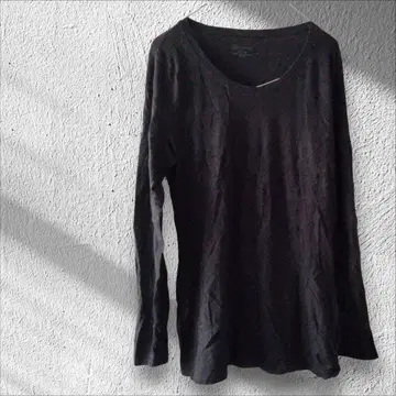 1점 한정 블랙 긴팔 T셔츠 상의 [ L ] 심플 무지