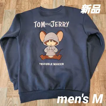 새상품 TOMandJERRY 톰과제리 사가 자수 맨투맨