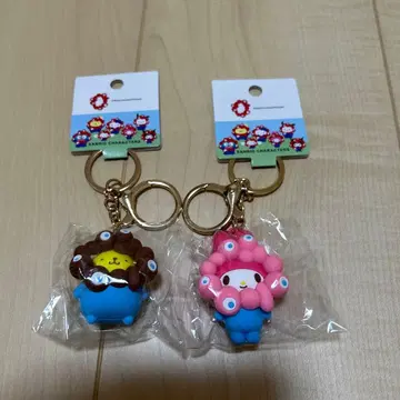 마이멜로디 폼폼푸딩 미야쿠미야쿠  파스텔 컬러 키링