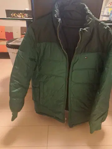 타미힐피거 다운 자켓 그린
