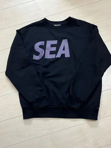 WIND AND SEA 맨투맨 사이즈S 트레이닝복 블랙 보라색 윈드앤씨