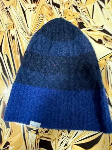 Paul Smith 네이비와 블랙 스트라이프 니트 모자