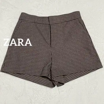 자라 체크 무늬 숏팬츠 왕홍 miu 계열 Y2K 그런지 XS
