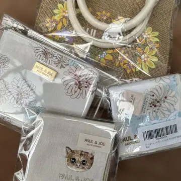 폴앤조 꽃무늬 파우치 백 손수건 세트