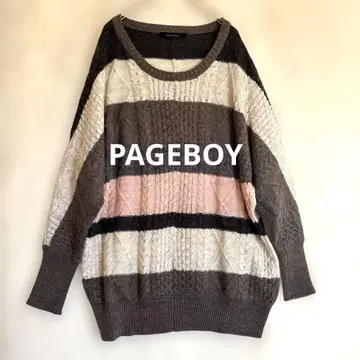 [ PAGEBOY ] 알파카 혼방 케이블 짜임 니트