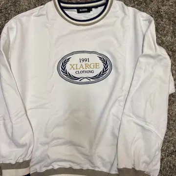 XLARGE 트레이닝복 로고 트레이닝복 맨투맨 화이트 XL