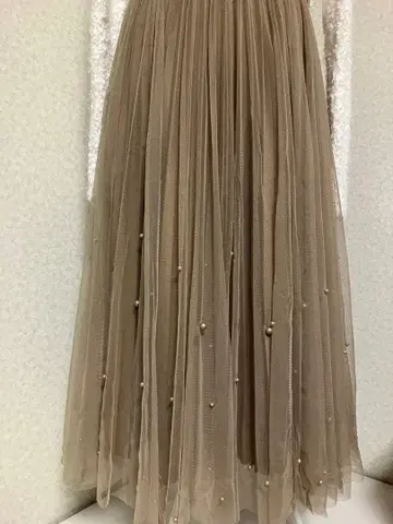 펄 튤 플레어 스커트