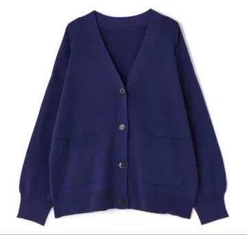 내추럴 뷰티 베이직 박스 니트 가디건 네이비