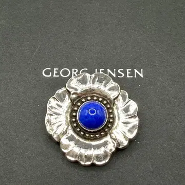 새상품급 조지 젠슨 브로치 189 라피스 라줄리 앤티크 플라워