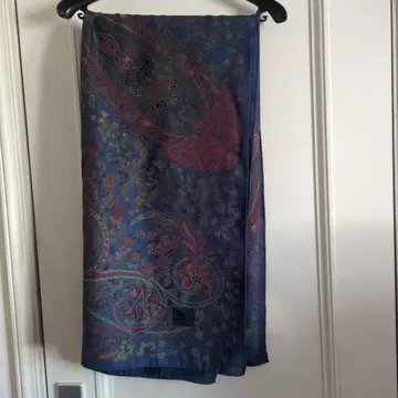 ETRO 꽃무늬 숄 블루 계열