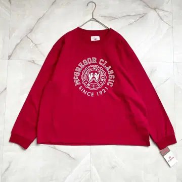 M18264 미사용 맥레거 공방사 천축 프린트 긴팔 T셔츠 3L