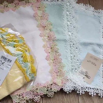 새상품 긴자와 레이스 타월 손수건 4개 키티, 민들레 외