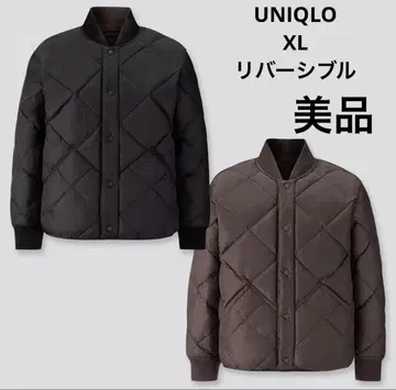 유니클로 웜테드 리버서블 블루종 블랙, 브라운 XL